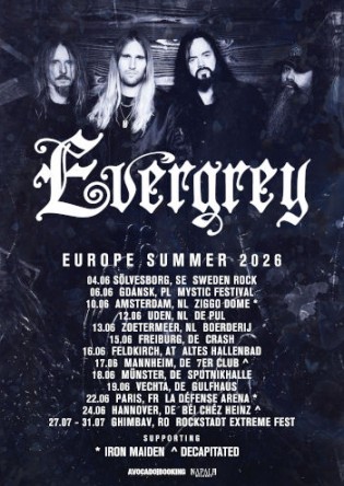 Evergrey European Tour Summer 2026