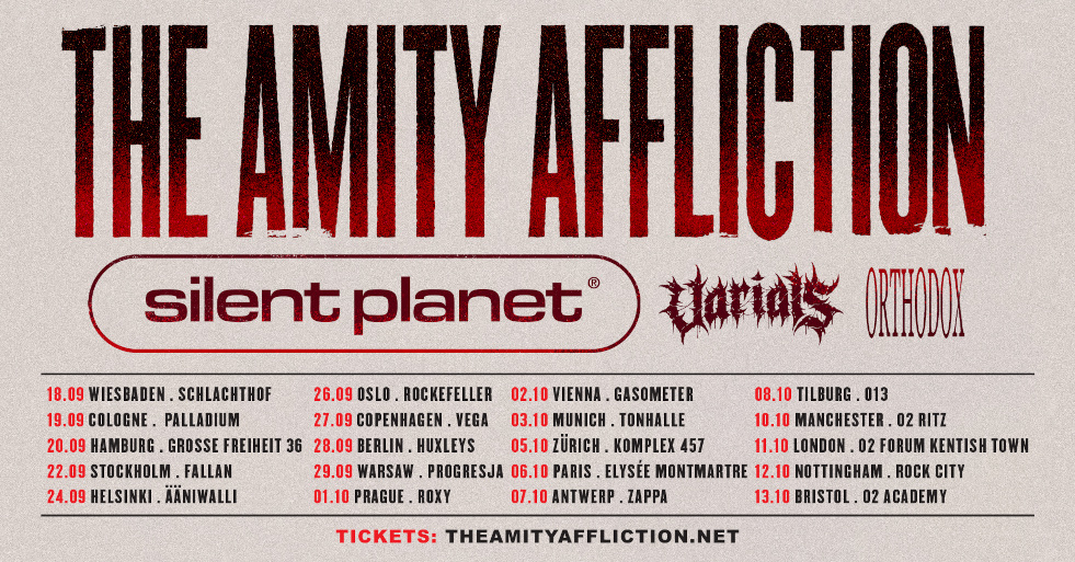 The Amity Affliction Europe 2026